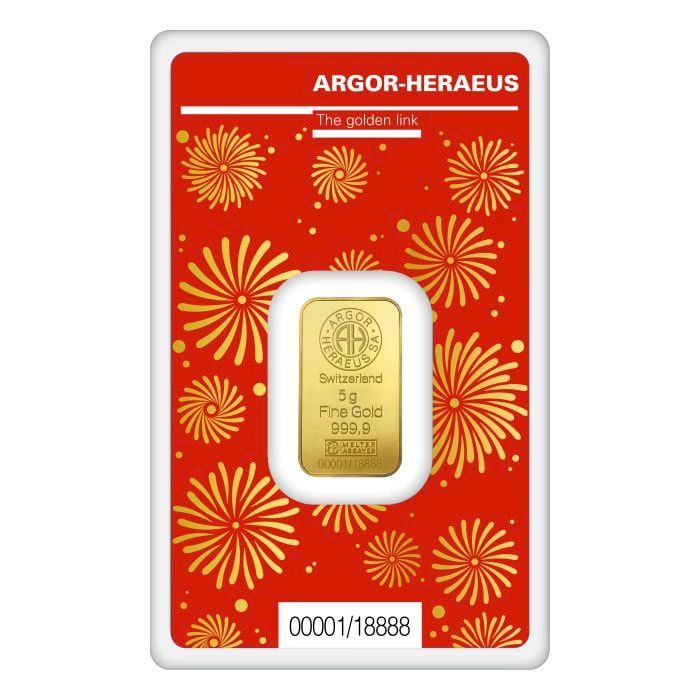 Argor-Heraeus - Zlatá tehlička Rok draka 2024 - 5 g